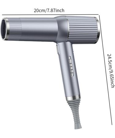 GaotKeut High Speed Hair Dryer Hair Styling Tool Fast Drying Mini Air Blower Blow Dryer for Hotel Dorm Women Curly Hair Travel Salon gray 3 Nozzle - Buy Online on GoSupps.com