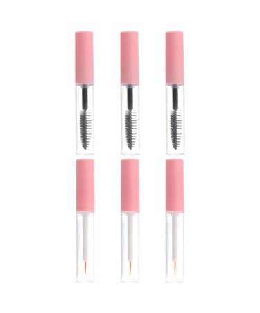 OHPHCALL 12 Pcs Eyeliner Stick Eyeliner Vials Tube Shadow Tip Liner Bottle Empty Mascara Wand The Pet Pink