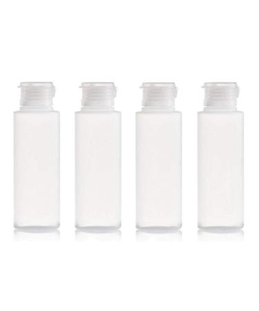 VASANA 4PCS 100ML 3.4oz Clear Plastic Soft Tubes Squeezable and Refillable Travel Bottles Make up Cosmetics Containers For Facial Cleanser Lotion Emulsion Shampoo Conditioner Shower Toiletries