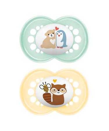 MAM Original pacifiers in a set of 2 rubber with pacifier box 16+ months light blue - Buy Online on GoSupps.com