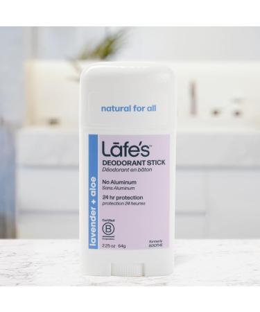 Lafe's Natural Deodorant | 2.25oz Aluminum Free Natural Deodorant Stick for Women & Men | Paraben Free & Baking Soda Free with 24-Hour Protection (Lavender & Aloe 2.25 Ounce (2-Pack)) - Buy Online on GoSupps.com