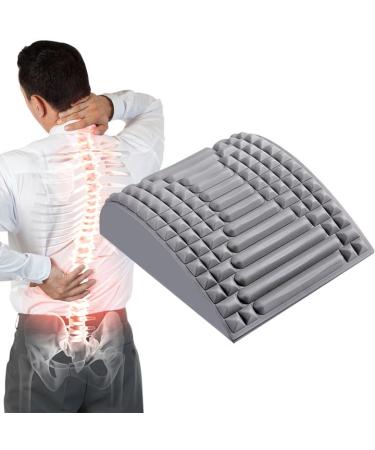Back straight and neck stretcher posture correction 2 in 1 align back extension Neck & Back Releaser Back extensor back massage support gray