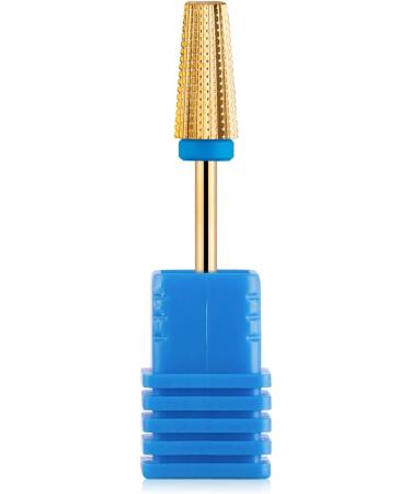 BNG 5-in-1 Carbide Nail Drill Bit - Medium Gold | Fast Acrylic & Hard Gel Removal | 3/32 Tungsten Steel Bits for Electric Nail Drill | Professional Salon Tool - Buy Online on GoSupps.com