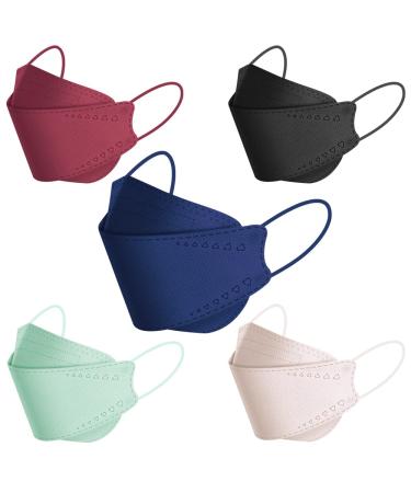 50PCS KF94 Black Disposable Face Masks Mix-Navy 4-Ply Protection 3D Face Shield for Adults - Buy Online on GoSupps.com
