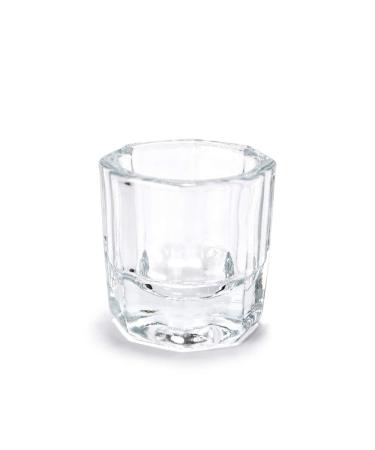 Nail Art Glass Dappen Bowl Crystal Cup Clear Nail Art Tools for Acrylic Liquid Powder (2# without Lid) No.2: No Lid