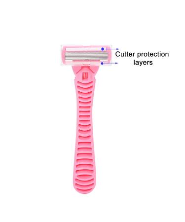 BEoffer 6-Pack Women's Razor Blades for Silky Smooth Shave - Close, Comfortable Shave with Minimal Irritation - Disposable Razors for Body, Arm, Leg, Bikini - Pink - Buy Online on GoSupps.com