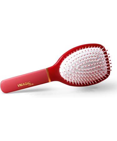 Paddle Hair Brush Detangler for Natural Curly Straight Wet/Dry Hair - Rose Red - Buy Online on GoSupps.com