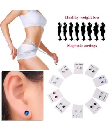 YYWE Non Piercing Acupressure Earrings Magnetic Lymph Detox Earrings Magnetic Slimming Earrings Stainless Steel Magnetic Earrings for Unisex - Buy Online on GoSupps.com