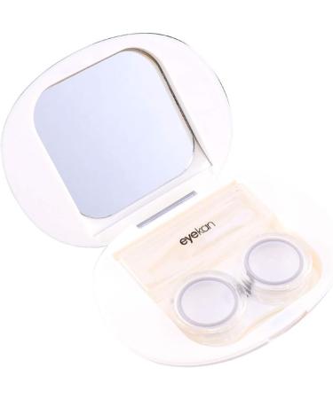 Healifty Portable Contact Lens Case with Mirror - Stylish White Travel Holder for Daily Use - Buy Online on GoSupps.com