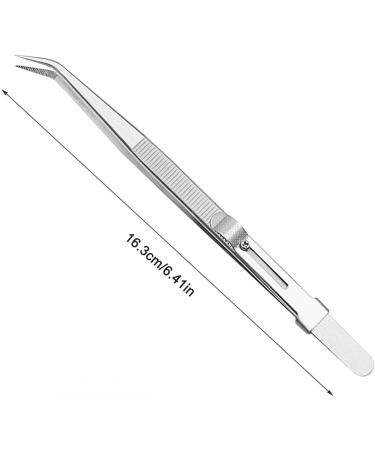 NBGGFF Tweezers Stainless Steel Anti-Static Tweezers with Sliding Lock Design Curved Tweezers for LaboratoryJewelry-Making Craft. - Buy Online on GoSupps.com
