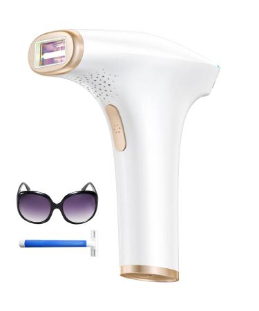 Laser Hair Removal for Women and Men, Upgraded 3 in 1 At Home IPL Hair Removal, 9 Levels and 999,900 Flashes Permanent Hair Remover,Painless Hair Remover on Face,Body,Bikini, Whole Body Treatment White
