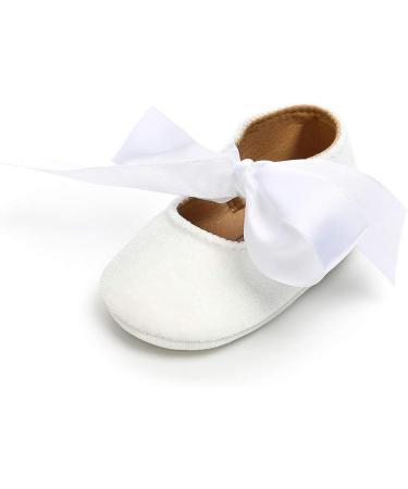RVROVIC Baby Girl Moccasins - Princess Sparkly Soft Sole Shoes for Infant Girls 0-6 Months, White - Buy Online on GoSupps.com