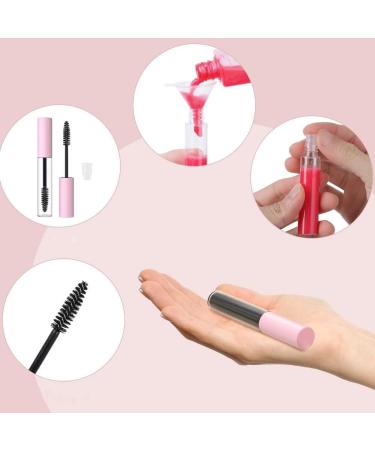 10pcs 10 Tubes De Mascara Tubes De Cils Vides Bouteilles De Cils Rechargeables Conteneur D' chantillon Cosm tique avec Pinceau De Cils Rose - Buy Online on GoSupps.com