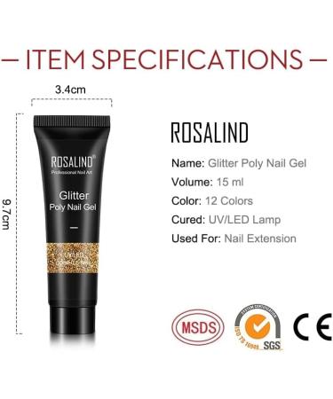 Rosalind 6pcs/Lot Poly Nail Gel Kit Extension Builder Acrylic Art UV Gel Polish Manicure Set Hybrid Varnishes Semi Permanent - (Color: RE-6GELSTOOL-15) - Buy Online on GoSupps.com