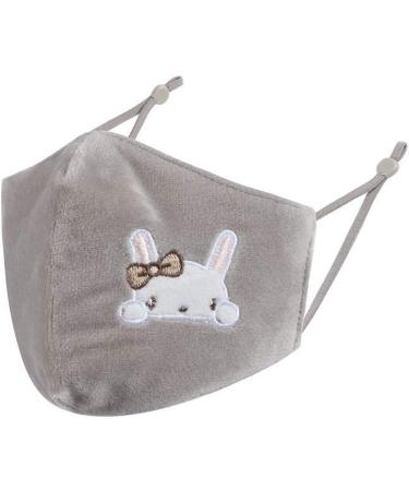 Yliquor Face Mask Reusable Protective Fabric Face Cover Children Outdoor Washable Embroidery Warm Protection Winter (1 pc Khaki) - Buy Online on GoSupps.com