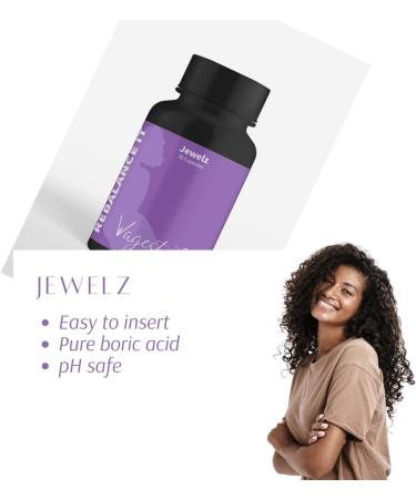 Vagesty Jewelz Boric Acid Vaginal Suppositories - 100% Pure, pH Rebalancing, Gynecologist Approved - 30 Count, Made in USA - Buy Online on GoSupps.com