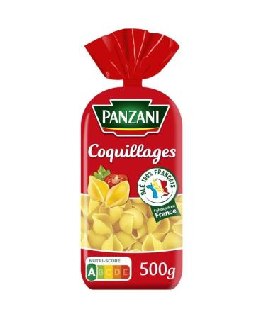 G n rique Seashells 500 g Hard Wheat Pasta Panzani Quality Ideal for your tasty recipes Set of 4