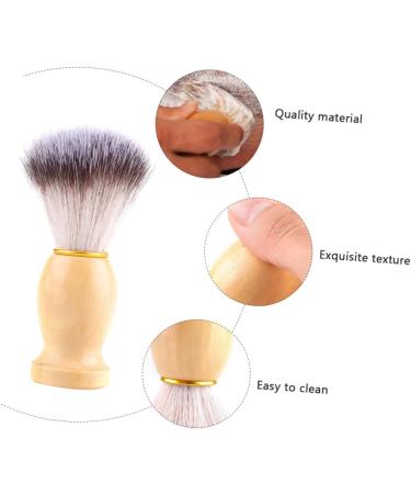 Doitool Vintage Shaving Brush with Wooden Handle - Portable Beard Grooming Tool | Synthetic Fiber Roof Hair Brush for Men s Personal Care - Buy Online on GoSupps.com