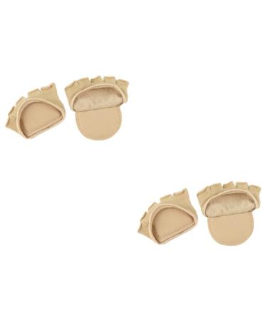 FOMIYES 2 Pairs Forefoot Pads Five Socks Ball of Foot Cushions Forefoot Sleeve Half Socks Protector Ball of Foot Bunion Big Fingerless Miss Splitter