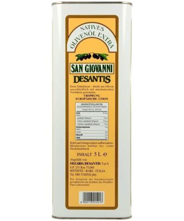 De Santis San Giovanni Olio Extra Vergine di Oliva extra virgin olive oil ideal for all applications in the kitchen 5 liter box + 1 sachet of Felce Azzurra talcum powder free sachet - Buy Online on GoSupps.com