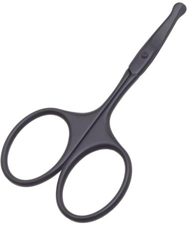 Motanar Nose Hair Trimmer Scissors - 3.4' Round Tip for Ear, Eyebrow, Beard & Mustache Trimming | Multi-Purpose Beauty Tool for Men, Women, and Baby - Black - Buy Online on GoSupps.com