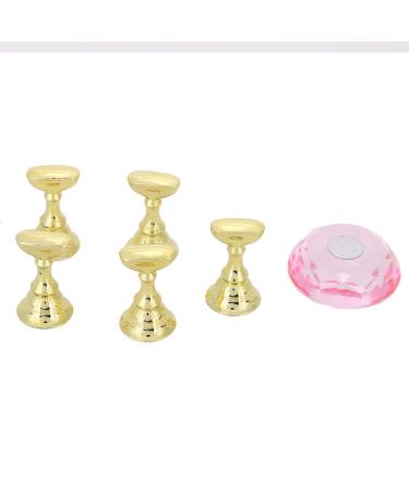 Nail Tip Exercise Stand - Pink Crystal Base Nail Holder for False Tips | Nail Art Display & Manicure Stand - Buy Online on GoSupps.com
