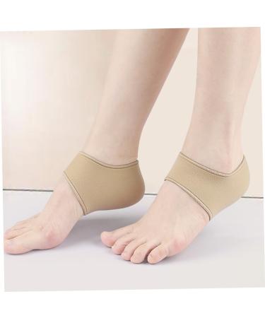 Beaupretty Heel Cups for Women - Ankle Covers & Sole Protectors | Comfortable Heel Pads & Protective Covers | Plantar Socks - 10.8x10.2cm Khaki - Buy Online on GoSupps.com