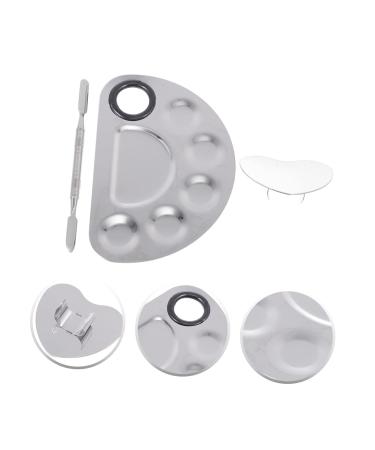 POPETPOP Nail Art Display Set - 3 Palette Mixing Plates & Stainless Steel Tools for Perfect Make-Up & Manicure - Buy Online on GoSupps.com