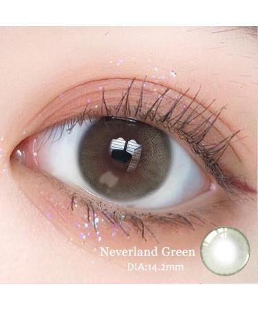 Buy Nimmerland Green Colored Contact Lenses (-6.00 Diopters) | 1 Month Soft Lenses + Cases | Natural Colors for Enhanced Vision - Buy Online on GoSupps.com