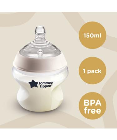 Tommee Tippee Closer to Nature 150ml Bottle - BPA-Free Baby Feeding Bottle - Buy Online on GoSupps.com
