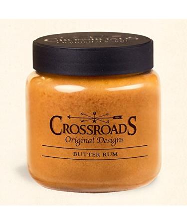 Crossroads Butter Rum Candle 16 Oz Paraffin Wax Premium Fragrance for Home Decoration