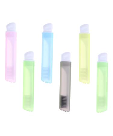 6th foldable portable toothbrush toothbrush tooth flap bristle toothbrush portable soft toothbrush wide head toothbrush pocket gift travel pp 1 piece (1 Pack) random color