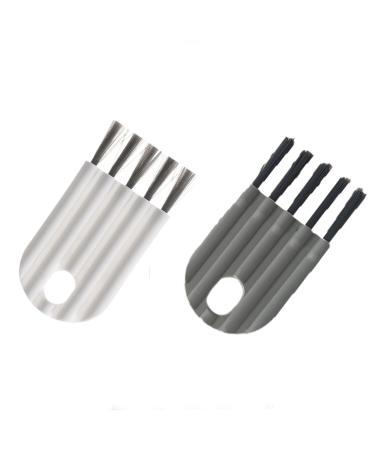 Multi-Functional Crimp Slot Cleaning Brush Groove Slot Cleaning Brush Can Brush Cup lid Keyboard Slot air Cushion Comb Drain Tray etc. One in Grey and one in White