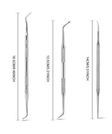 Teenitor 3pcs Ingrown Toenail Treatment Kit with File, Lifters & Under Nail Cleaner - Professional Surgical Grade Pedicure Tool for Pain Relief - Buy Online on GoSupps.com