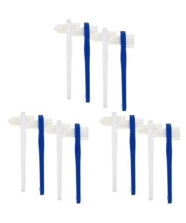 Gleavi 12 STK double-headed false toothbrush double brush head sensory toothbrush prosthesis toothbrushes braces toothbrush aligner cleaner holding household double brush