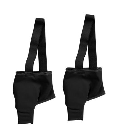 Healvian 1 Pair Hallux Valgus Sleeve Hammertoe Splint Foot Protectors for Feet Hammer Toe Straightener Nursing Clip Board Bunion Support Bunion Toe Brace 82% Nylon Black Toe Protectors Care Black 10x7.2cm