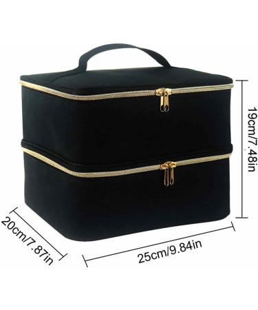 Tebinzi Nail Polish Organizer for 40 Bottles & Nail Lamp | Black Travel Storage Bag for Manicure Set | Ideal eCommerce Solution - Buy Online on GoSupps.com
