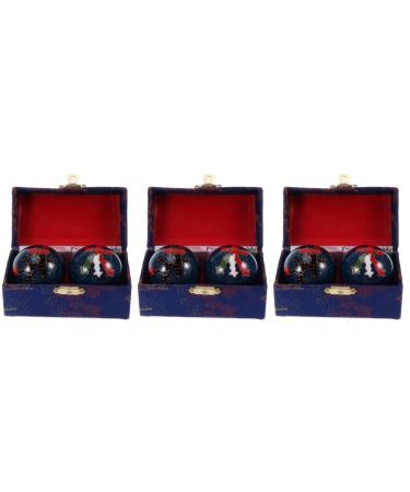 Gleavi massage roll 3-part massage device Massage tools Hand massager Ball Handmilling balls Lacrosse massage ball Handing tools Handballs Baoding balls with bell play Chinese