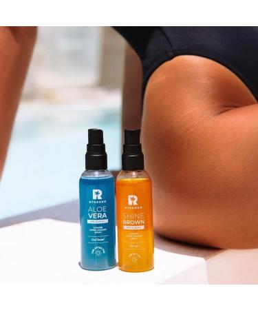 BYROKKO Aloe Vera 2-Phase Soothing Mist & Shine Brown Tanning Spray Oil | Hydrating Sunbathing & Tanning Solution with Hyaluronic Acid - Shop Internationally - Buy Online on GoSupps.com