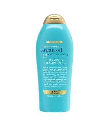 OGX Extra Strength Hydrate & Repair + Argan Oil of Morocco Shampoo for Dry Damaged Hair Cold-Pressed Argan Oil to Moisturize & Smooth Paraben-Free Sulfate-Free Surfactants 25.4 Fl Oz