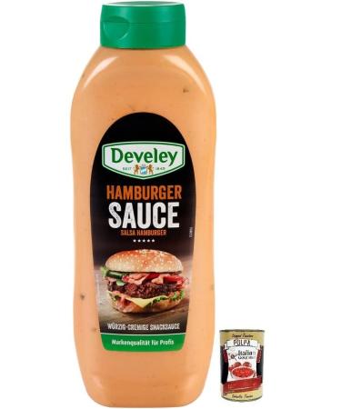 Italian Gourmet E.R. Develey Gluten-Free Hamburger Sauce Spicy and Creamy 875 ml + 400 g can
