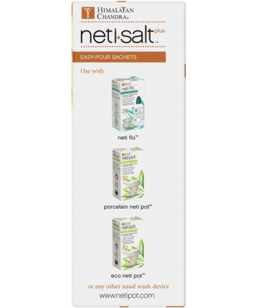 Himalayan Chandra Neti Salt Plus Refill Sachet 60ct - Nasal Wash Salt Packets - Buy Online on GoSupps.com