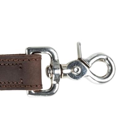 Trixie Rustic Leather Leash M-L 1.0M/20mm Dark Brown - 0.155kg - Buy Online on GoSupps.com