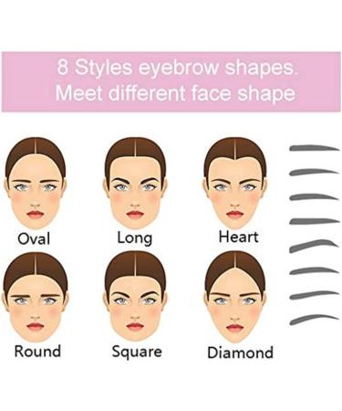 Amariver Eyebrow Stencils Kit - 8 Reusable Styles with Handle and Strap - Buy Online on GoSupps.com