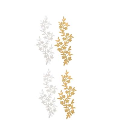 NUOBESTY 4 Pcs Vine Leaves Cloth Sticker Headdress Pants Patches Sew on Patch Clothes Patch Top Clothing Long Assorted Colorx2pcs 26X10.5X0.1CMx2pcs
