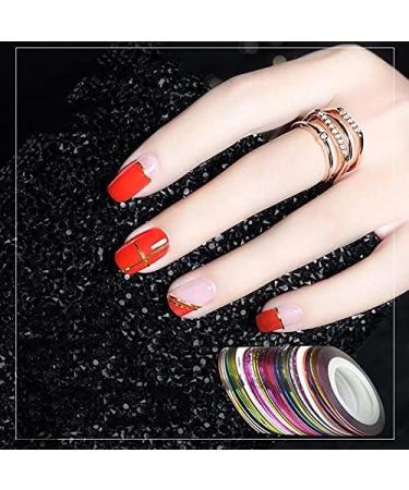 1 Rolls Glitter Nail Art Striping Tape Lines Width 1mm-Striping Tape for Nail Art-Nail Striping Tape Foil-Nail Striping Tape Thick-Nail Striping Tape with Dispenser-Self-Adhesive DIY Nail Art Tape - Buy Online on GoSupps.com