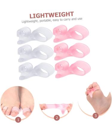 FOMIYES Double Hole Toe Splitter Hammer Straightener & Pedicure Tools - 12pcs | Bunion Orthopedic Toe Separator & Foot Valgus Protector - 5.6x2cm - Buy Online on GoSupps.com