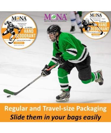 MONA BRANDS All Natural Hand Deodorant for Ace Hockey Players | Vegan, Non-GMO, Cruelty-Free | Orange Scent, 2.0 oz | Ideal for Athletes in Gloves - Buy Online on GoSupps.com