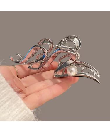 Metal Pearl Hair Claw Clips - Nonslip Wedding Hair Accessories for Women and Girls - Buy Online on GoSupps.com