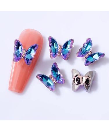 3D Nail Art Rhinestone Crystal AB Butterfly Charms Sparkle Nail Decoration Jewerlry Hand Craft DIY Accessories (MJ11) - Buy Online on GoSupps.com